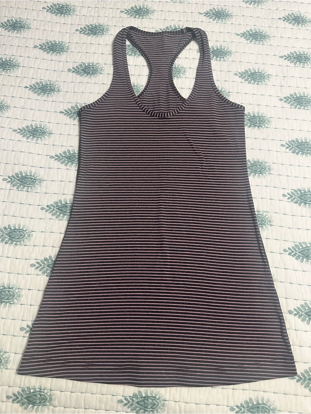 Lululemon Plum Striped Cool Racerback Tank